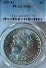 1884-O MS64 Flashy PCGS New Orleans Mint Morgan Silver Dollar