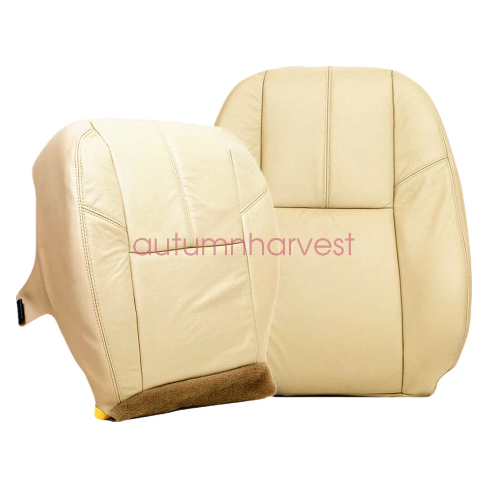 For 07-14 Chevrolet Suburban 1500 Driver Leather Bottom & Back Seat Cover Tan - Image 2 of 4