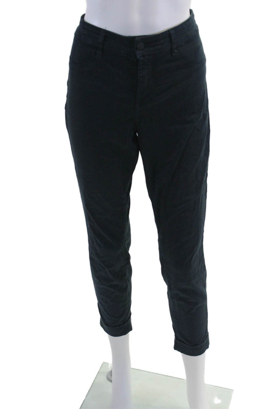 J Brand Womens Tapered Casual Soft Cuffed Zippered Mid Rise Pants Gray Size 30