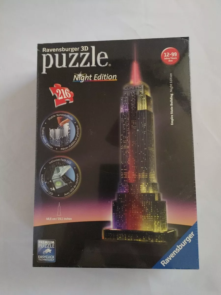 Ravensburger Empire State Building Night Edition 216 Piece 3D Jigsaw Puzzle