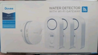 Govee Water Detector 3 Pack with RF Wi-Fi Gateway B5040101 -2 / H5054 + H5040