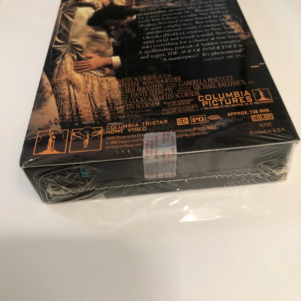 The Age of Innocence (VHS ,1993 ) Winona Ryder Daniel Lewis New Vintage - Image 3 of 4