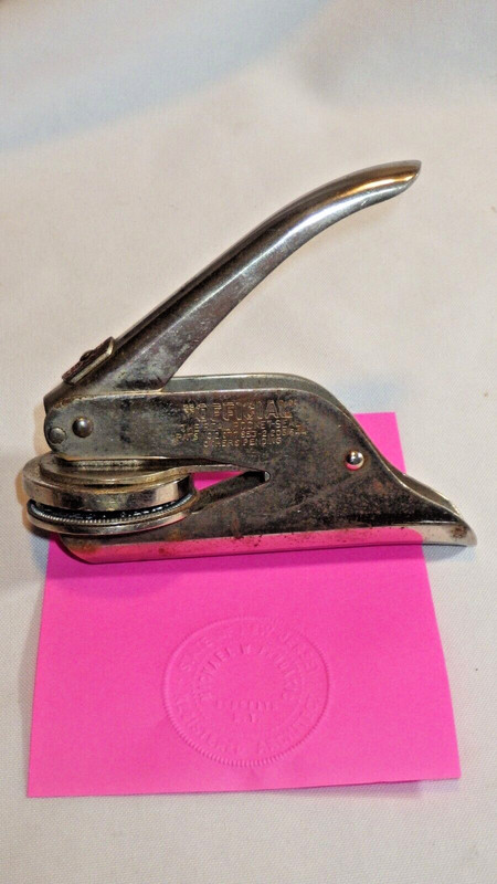 Vintage NEW JERSEY MICHAEL FRUDAKIS BROOKLYN NY ARCHITECT  Pocket Seal Stamp