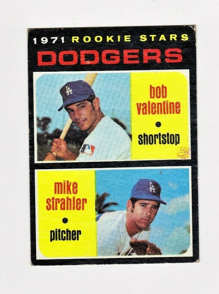 $ページ 1971 Topps #188 Rookie - Valentine - Strahler RC - VG-Ex - Dodgers