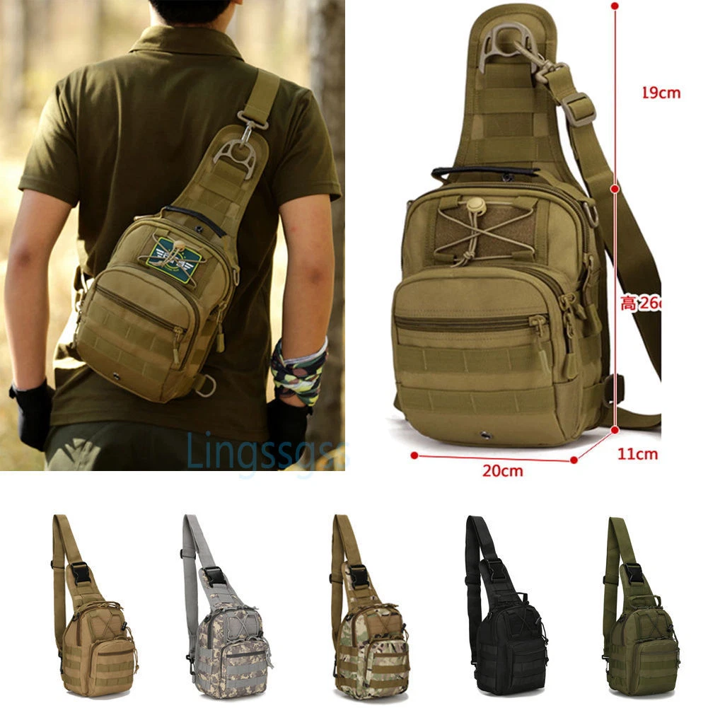 Tactical Sling Military Backpack Pack Rover Small Shoulder Bag Molle Bike  Hiking