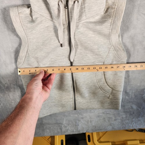 Athleta Hoodie Womens Small Gray Sleeveless Full Zip Gym Sweatshirt Workout - Picture 6 of 12