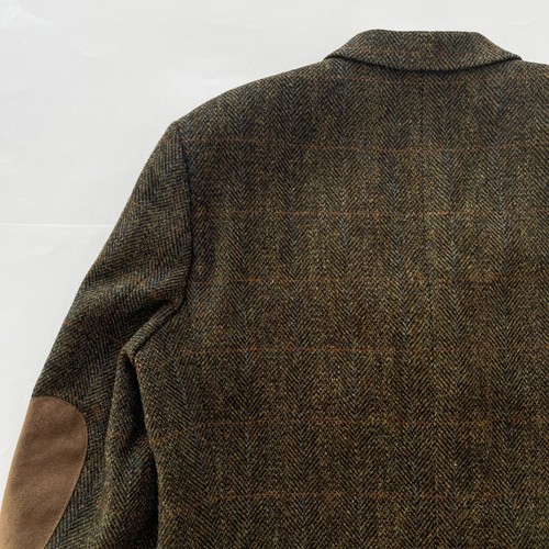 Barutti Harris Tweed Plaid Wool Blazer Jacket Sport Coat 42R 46 Logo Green - Picture 14 of 23