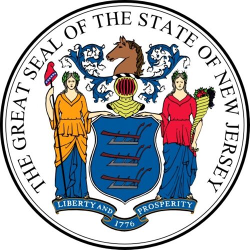 THE GREAT SEAL OF THE STATE OFNEW JERSEY BUMPER STICKER LAPTOP STICKER - Picture 1 of 1