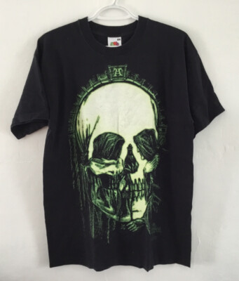 Alchemy Gothic The Absinthians Classic T-Shirt  Black Medium Skull La Fee verte