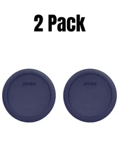 Pyrex 4 Cup 950 mL Plastic Storage Replacement Lid Cover Blue (2 Pack) 7201-PC