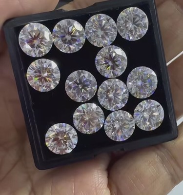 13ct Natural 13Pc Round Cut White Color Diamond CERTIFIED D Grade VVS1 QW4