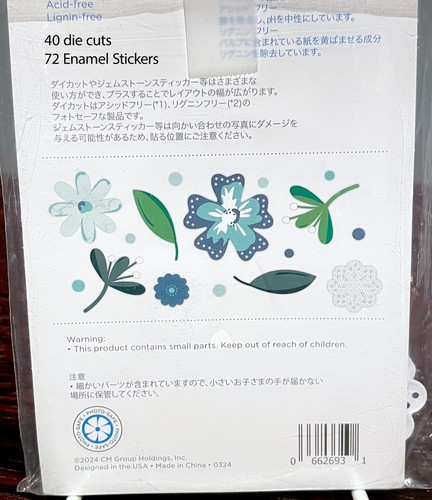 Creative Memories Floral Essentials Teal Embellishments. NiP - Picture 2 of 2