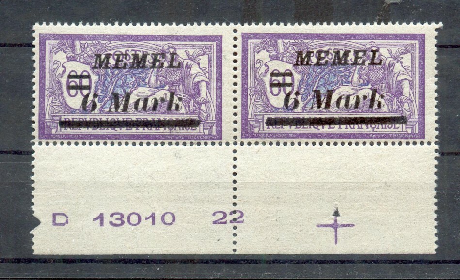 Memel 92 Br PRINT DATE** MNH UNUSED (G9756
