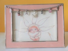 Baby Little Princess Jeweled Pink Enamel Photo Frame x