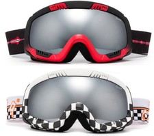 Snow Ski Goggles Dual Lens Pattern Frame Windproof Anti Fog Helmet Compatible