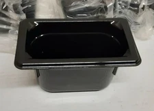 1 case (6 ea) Vollrath 8094420 Super Pan 1/9 Size Black Food Buffet Catering Pan