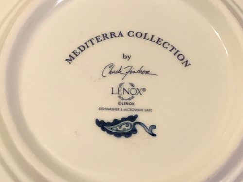 Lenox Mediterra CHUCK FISCHER Collection Serving Bowl 9" Made in USA - PRISTINE - Picture 6 of 8