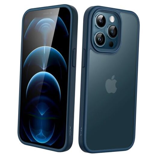 Matte Case for iPhone 12 Pro Max 6.7-Inch, Shockproof Military Grade Drop Blue