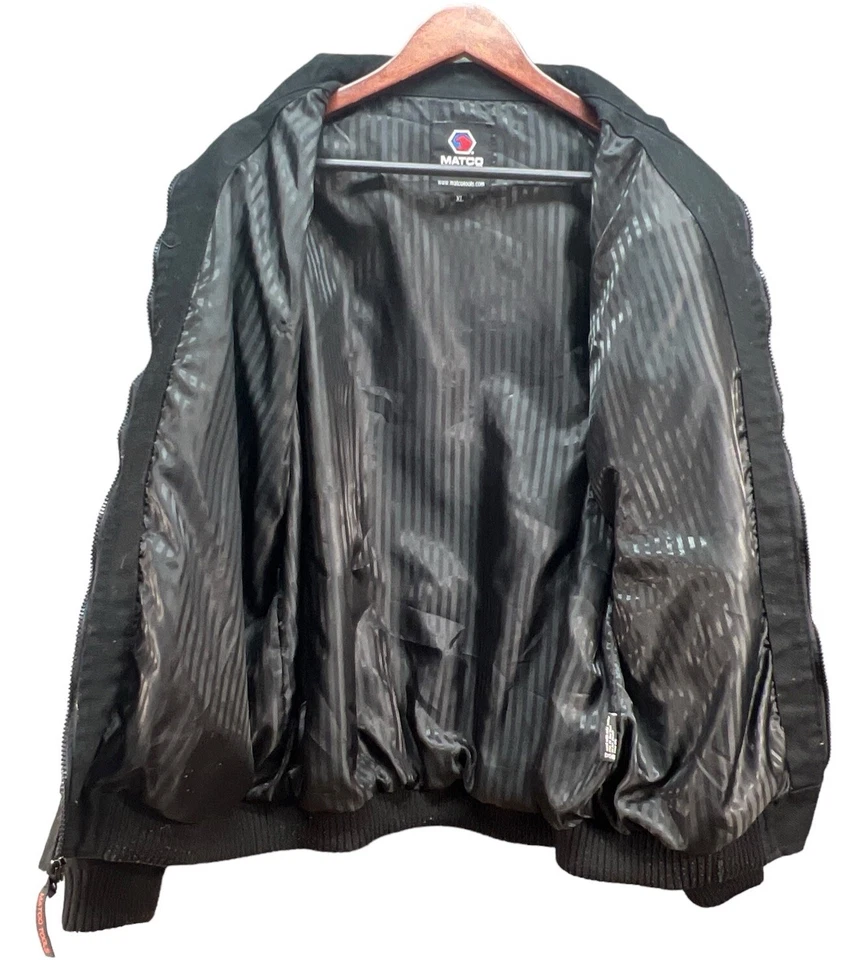 MATCO Tool Denim Black men’s XL Embroidered Sewn Bomber Jacket - Image 2 of 4