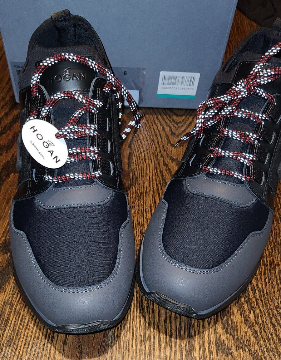 Hogan by TODs Sneakers Shoes Men Size 6 UK Black Leather