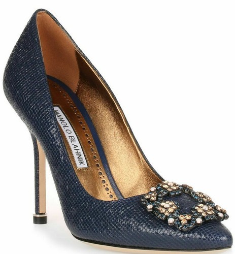 $1035 NEW Manolo Blahnik HANGISI 105 