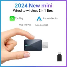 NEW Wireless Mini Box 2in1 CarPlay Android Auto Wireless Mini Box Smart Adapter