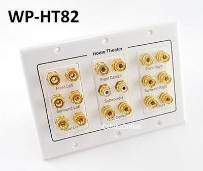 3-Gang 8.2 Surround Sound Distribution Audio Wall Plate w/ 2-RCA, WP ...
