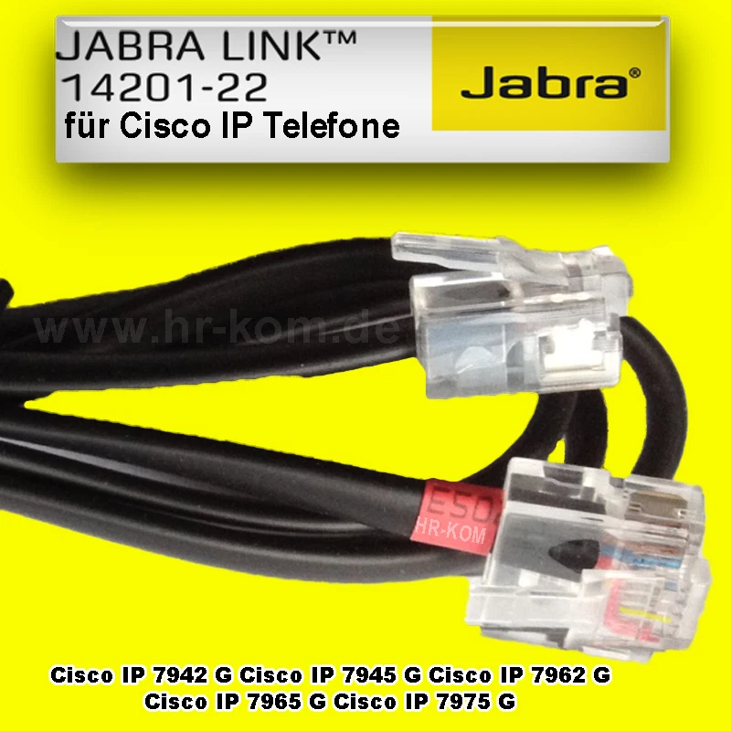14201-22 Cisco IP JABRA GN Netcom Kabel Headset PRO 9470 PRO9460 GN9450 GO6470