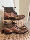 BED STU Men's Two-Tone Brown & Rustic Lace-Up Leather Dress Boots Size 11 - $275 — photo 4