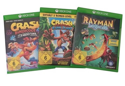 XBox One Rayman, Crash Bandicoot  [3 x Spiele]