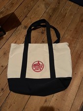 Trader Joe's Reusable Canvas Eco Tote Bag Heavy Duty Bag Navy Blue