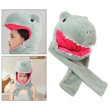 Dinosaur Shaped Headgear Hat Soft Cartoon Cosplay for Dressing up Themed Party