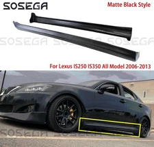 For Lexus IS250 IS350 2006-13 IN-S Style Matte Black Side Skirt Panel Extension