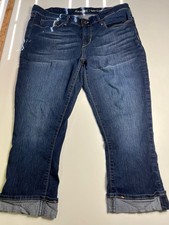 Signature by Levi Strauss  Co Modern Capri Jeans Dark Wash Cuffed Size 12 W31