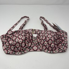 Shade And Shore Multicolor Pink Burgundy Bikini Top 36D NEW