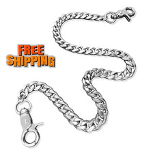 Heavy Duty Punk Wallet Chain 20" Stainless Steel Jean Key Chain for Men Women