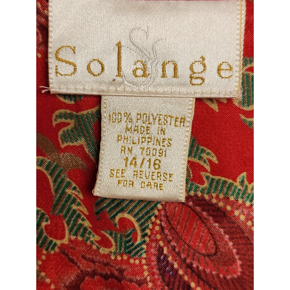 Camisón Floral Rojo Solange Talla 14/16 Satanás Poliéster Manga Corta Foto 2 de 4