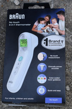 Braun No Touch 3-in-1 Thermometer Model 05021HTD Forehead/Body