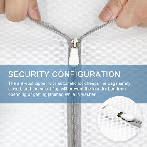 3Pcs Durable Honeycomb Mesh Laundry Bags for Delicates 12 x 16 Inches 3 Medium - Picture 3 of 6