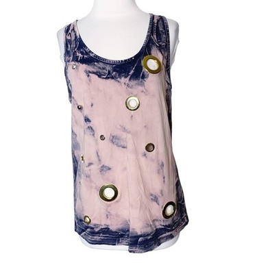 NWT Pierre Balmain grommet cut out tank top Sz 38