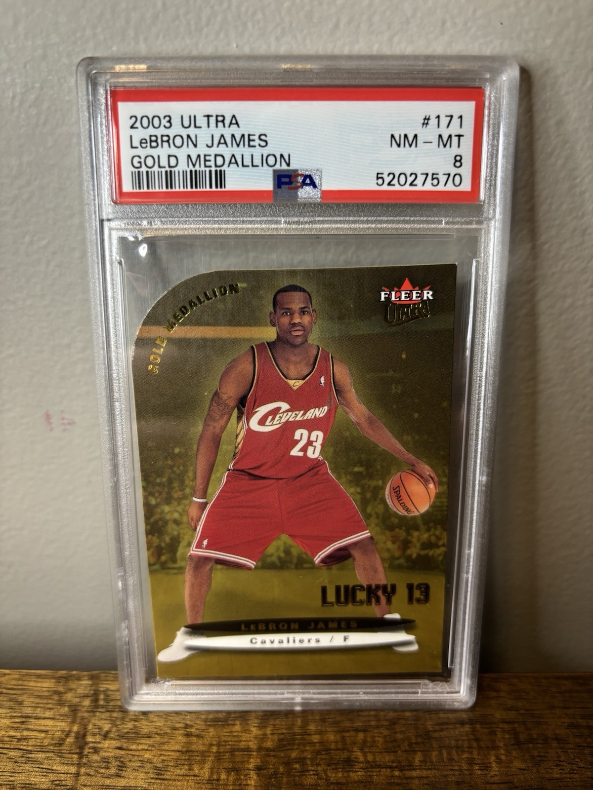 2003 Fleer Ultra - LeBron James Rookie Gold Medallion - PSA 8 - Cavs RC