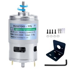 High Torque 12V DC Motor with Cooling Fan 20000 RPM for Power Wheels Upgrade