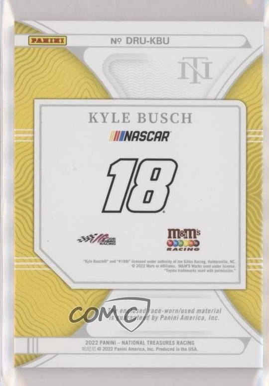 2022 Panini National Treasures Dual Race Used Sheet Metal /49 Kyle Busch - Image 2 of 2