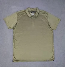 Truewerk Tech Performance Snap Polo Shirt Mens 2XL/XXL Green Hike Preppy Casual