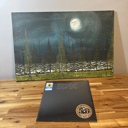 AC/DC Back In Black LP Fifty 50th Anniversary Edition GOLD Color Vinyl Exclus R5