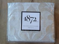 Bloomingdale's Full/QUEEN Zipper Comforter Cover Duvet Jacquard Cotton Sateen