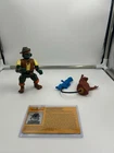 TMNT Safari Mike Michelangelo Figure Vintage with shooting gun & card