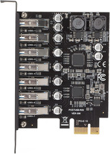 7 Ports PCIE to USB3.2 GEN1 Expansion Card, USB3.2 GEN1 Superspeed 5Gbps Front E