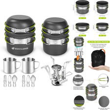 Camping Geschirr Set 16 Stück Alu Edelstahl ...