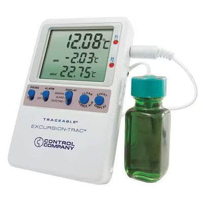 Traceable 6430 Digital Data Logging Thermometer, Excursion-Trac With Bottle